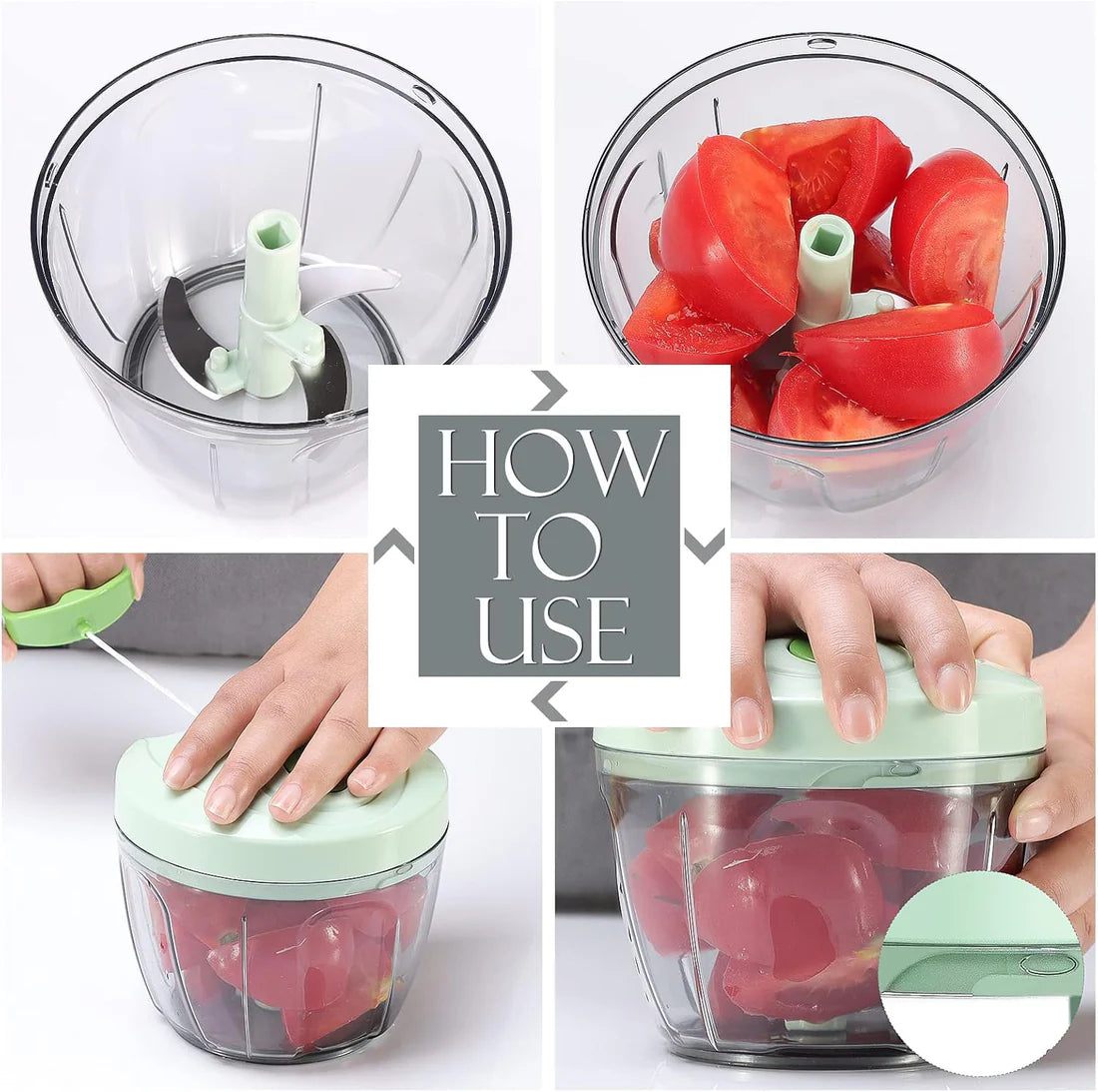 Manual Speedy Food Chopper | Multi-Blade Vegetable Cutter – MoldishHaven